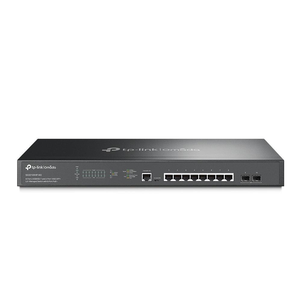 TP-Link JetStream TL-SG3210XHP-M2 8 Ports Manageable Ethernet Switch - Fast Ethernet, Gigabit Ethernet, 2.5 Gigabit Ethernet, 10 Gigabit Ethernet - 10/100/1000Base-T, 2.5GBase-T, 10GBase-X