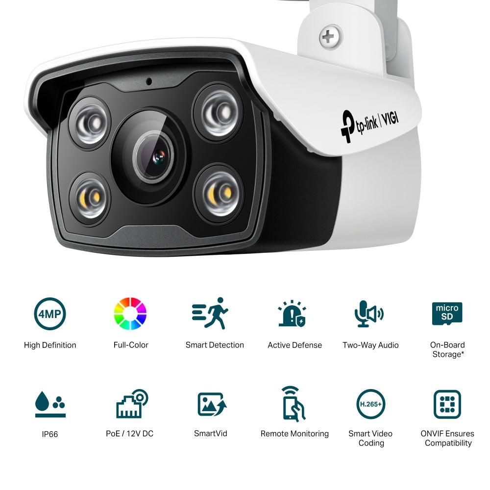 TP-Link VIGI VIGI C340 4 Megapixel Outdoor Network Camera - Colour - Bullet