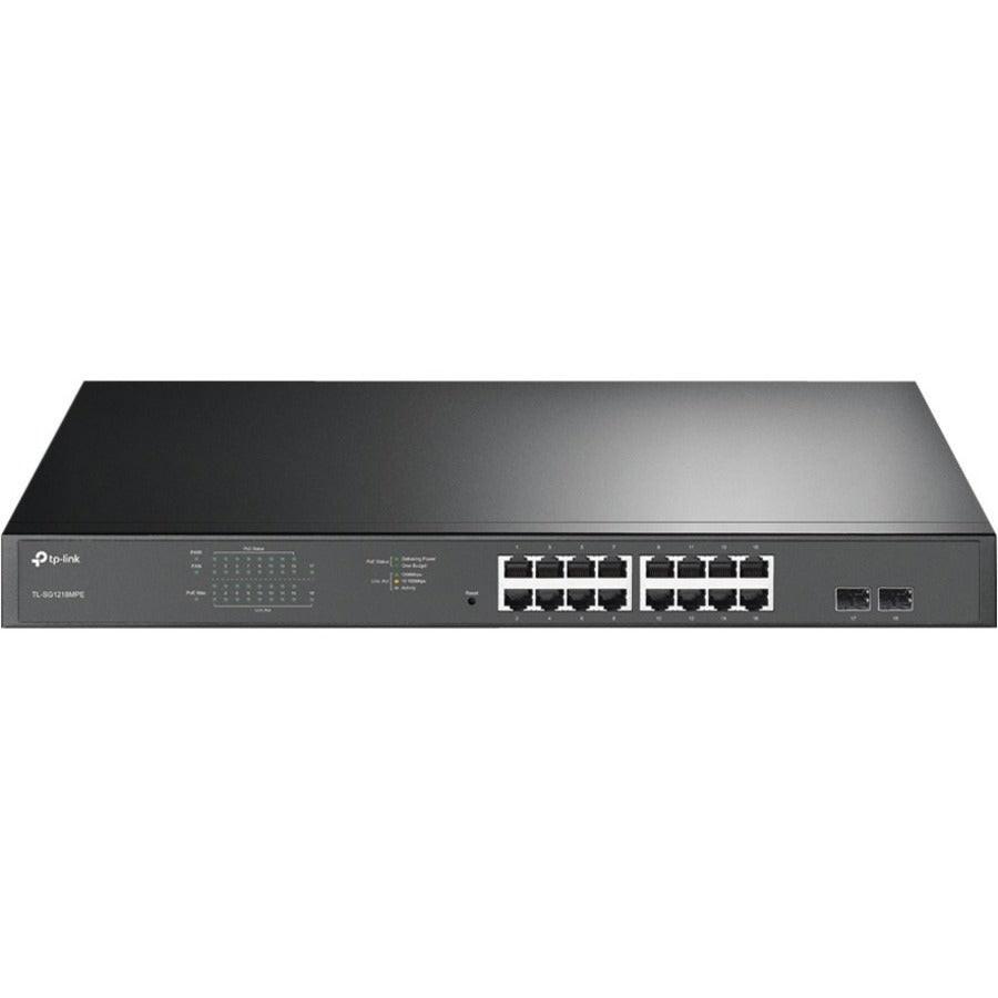 TP-Link JetStream TL-SG1218MPE 16 Ports Manageable Ethernet Switch - Gigabit Ethernet - 1000Base-T, 1000Base-X