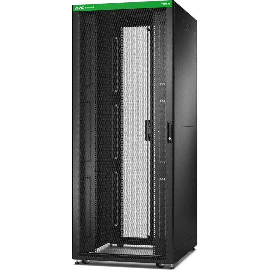 APC by Schneider Electric Easy Rack 42U Floor Standing Enclosed Cabinet Rack Cabinet - 482.60 mm Rack Width x 641.40 mm Rack Depth - Black