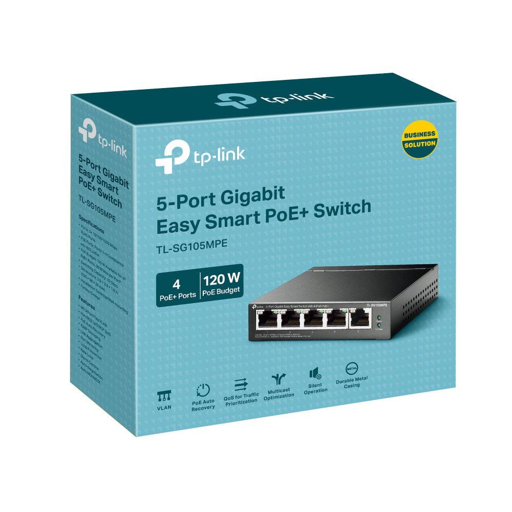 TP-Link EasySmart TL-SG105MPE 5 Ports Ethernet Switch - Gigabit Ethernet - 10/100/1000Base-T