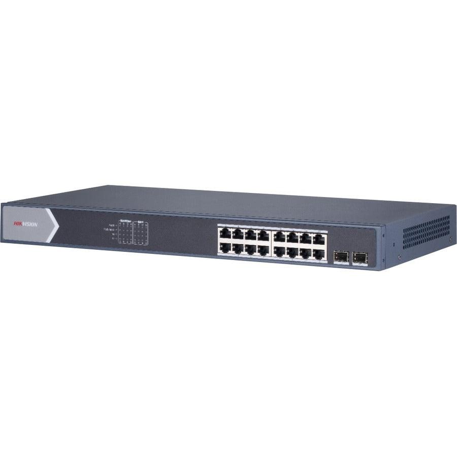 Hikvision DS-3E1518P-EI 16 Ports Manageable Ethernet Switch - Gigabit Ethernet - 1000Base-T, 1000Base-X
