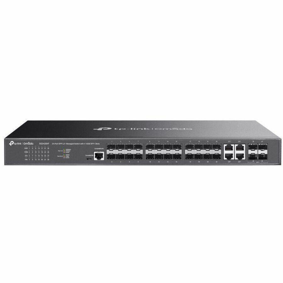 Omada JetStream SG3428XF 4 Ports Manageable Ethernet Switch - Gigabit Ethernet, 10 Gigabit Ethernet - 10GBase-X, 10/100/1000Base-T
