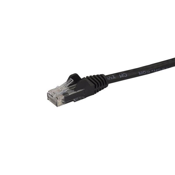 StarTech 2m CAT6 Ethernet Cable - Black Snagless Gigabit - 100W PoE UTP 250Mhz Category 6 Patch Cord UL Certified Wiring/TIA