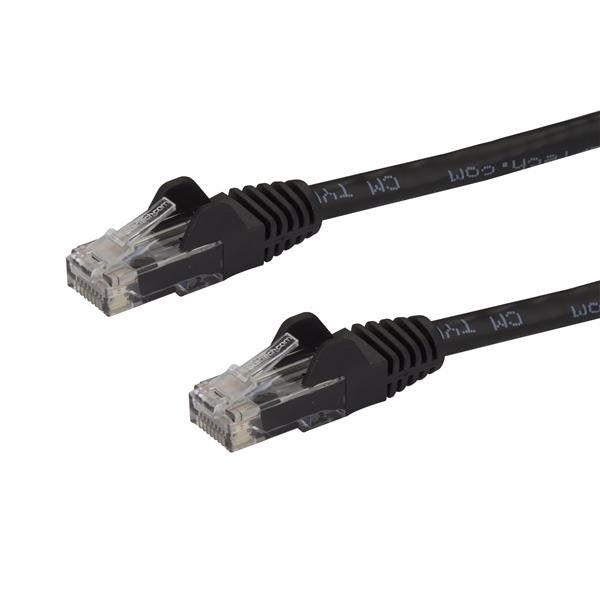 StarTech 50cm CAT6 Ethernet Cable - Black Snagless Gigabit - 100W PoE UTP 250Mhz Category 6 Patch Cord UL Certified Wiring/TIA
