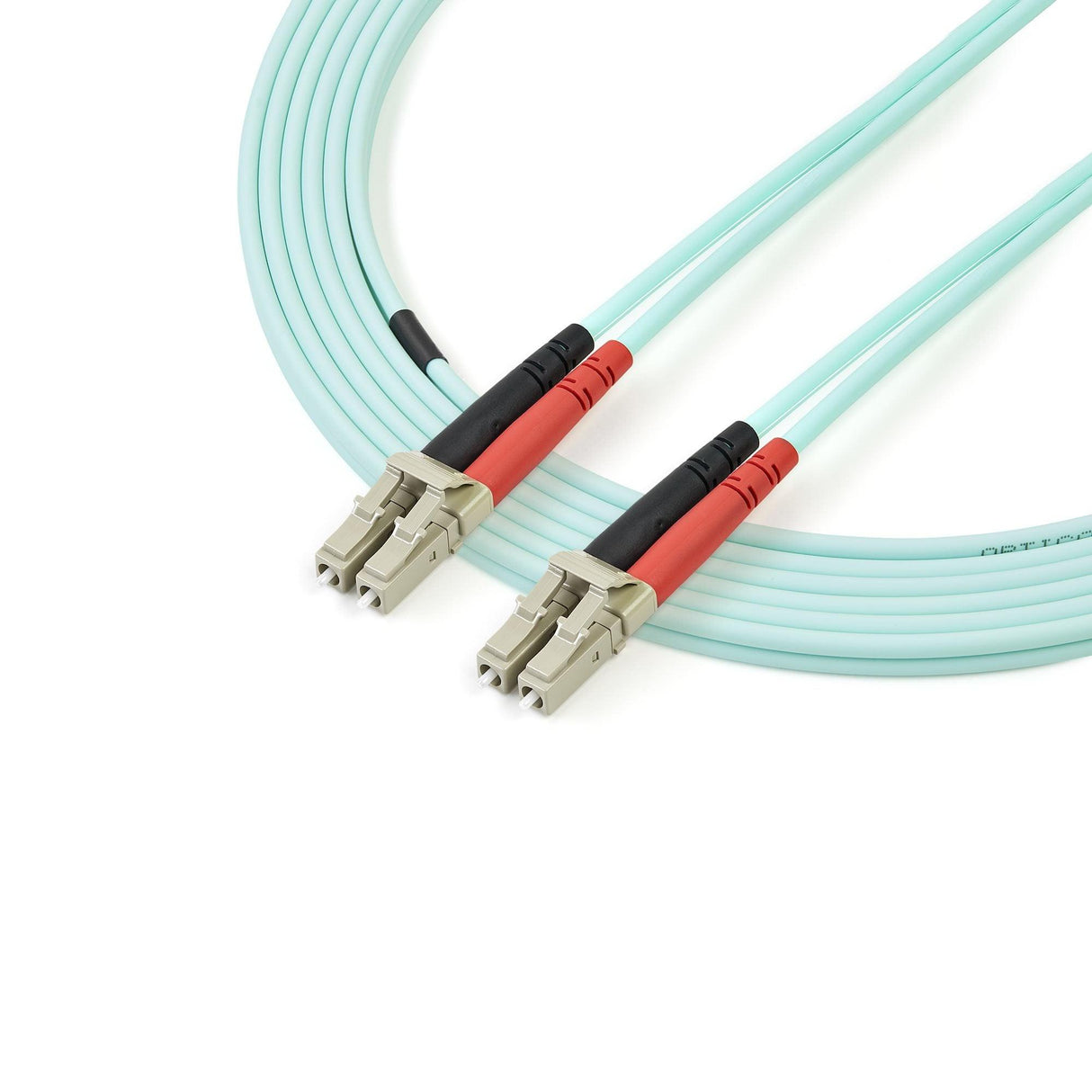 StarTech.com 2m (6ft) LC/UPC to LC/UPC OM3 Multimode Fiber Optic Cable, Full Duplex 50/125 Zipcord, 100G, LSZH Fiber Jumper Cord