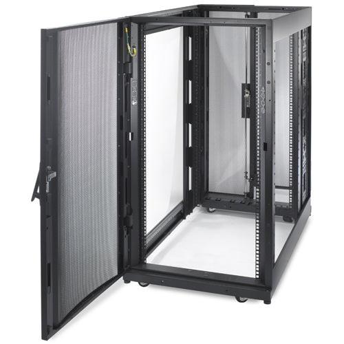APC by Schneider Electric NetShelter SX 24U Floor Standing Enclosed Cabinet Rack Cabinet for Server, Storage - 482.60 mm Rack Width - Black - TAA Compliant