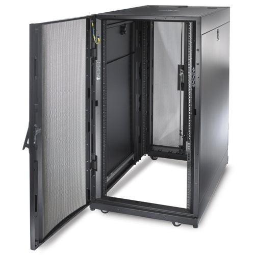 APC by Schneider Electric NetShelter SX 24U Floor Standing Enclosed Cabinet Rack Cabinet for Server, Storage - 482.60 mm Rack Width - Black - TAA Compliant