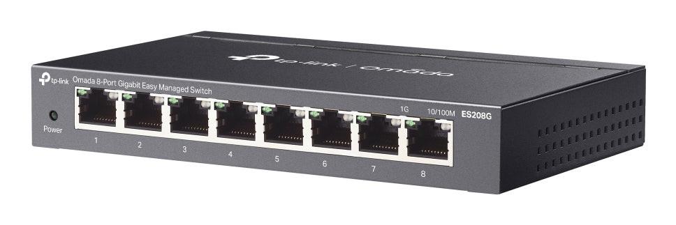Omada ES208G 8 Ports Manageable Ethernet Switch - Gigabit Ethernet - 10/100/1000Base-T