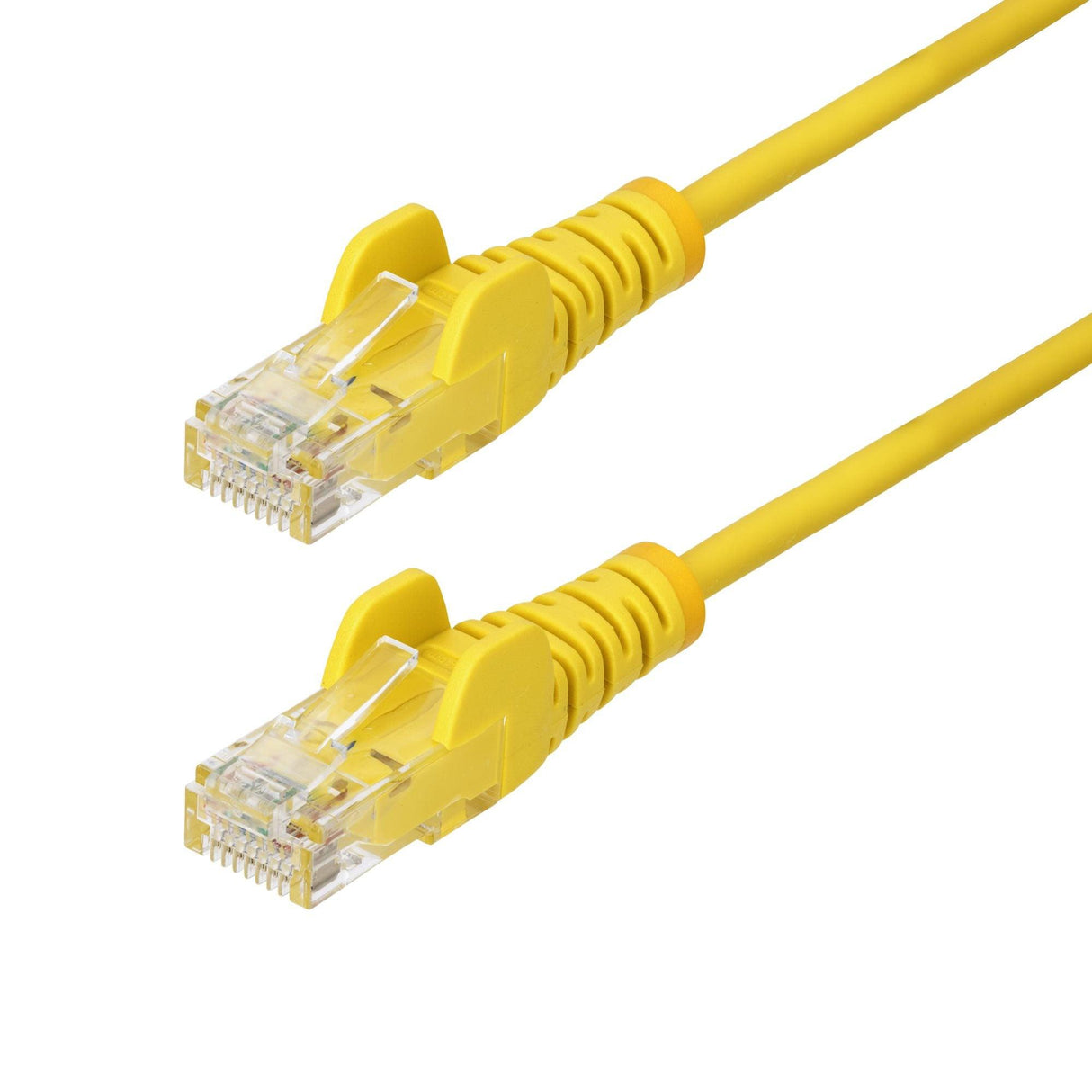 StarTech 1m Yellow Slim CAT6 Ethernet Cable, Snagless RJ45, UTP, LSZH, 28AWG Pure Bare Copper, Slim Network Patch Cord