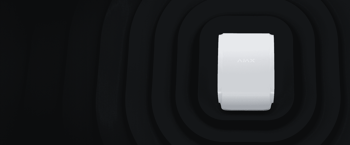 Ajax Dual Curtain Outdoor Motion Sensor — White