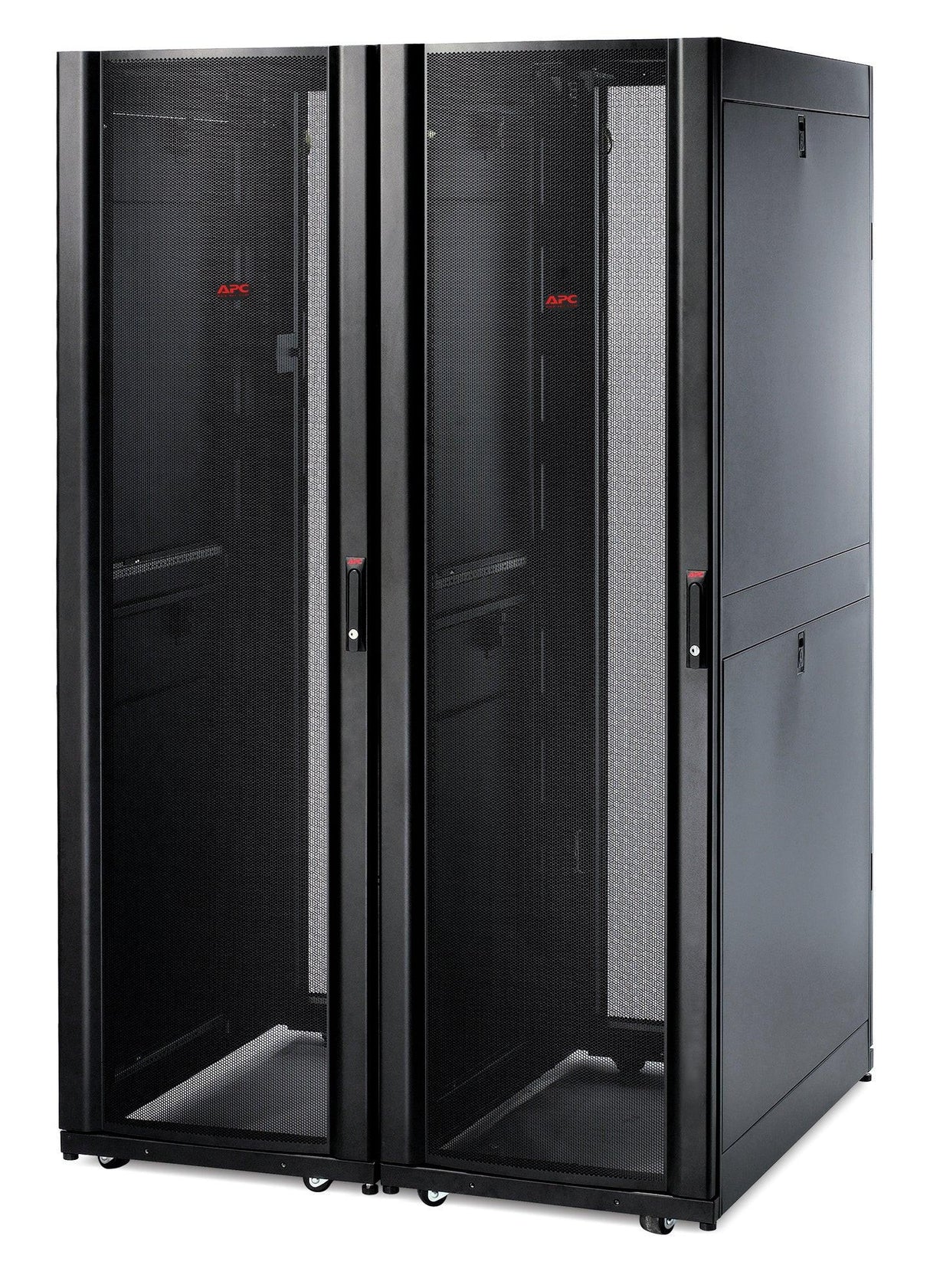 APC by Schneider Electric NetShelter 42U Enclosed Cabinet Rack Cabinet for Storage, Server - 482.60 mm Rack Width - Black - TAA Compliant