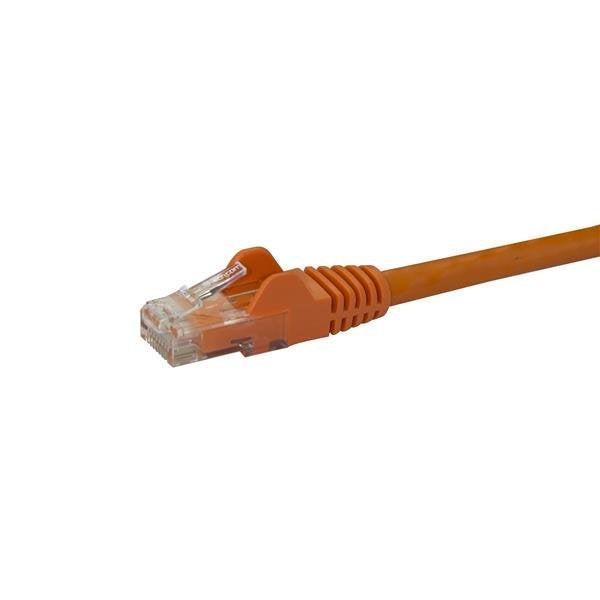 StarTech 2m CAT6 Ethernet Cable - Orange Snagless Gigabit - 100W PoE UTP 250Mhz Category 6 Patch Cord UL Certified Wiring/TIA