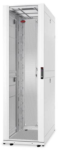 APC by Schneider Electric NetShelter SX AR3340W 42U Rack Cabinet for Networking, Airflow System - 482.60 mm Rack Width x 1048 mm Rack Depth - White - TAA Compliant