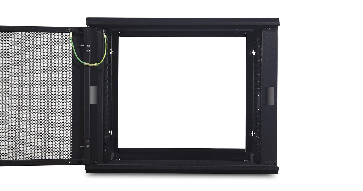 APC by Schneider Electric NetShelter WX AR109 9U Wall Mountable Rack Cabinet for Patch Panel, LAN Switch - 482.60 mm Rack Width x 329 mm Rack Depth - Black