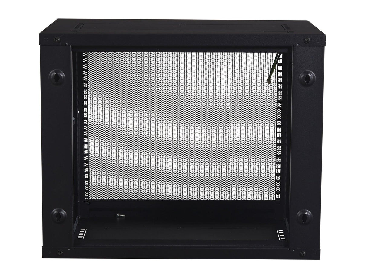 APC by Schneider Electric NetShelter WX AR109 9U Wall Mountable Rack Cabinet for Patch Panel, LAN Switch - 482.60 mm Rack Width x 329 mm Rack Depth - Black