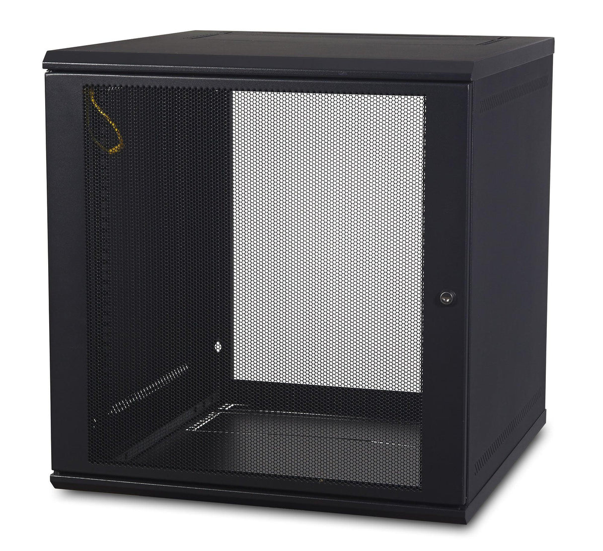 APC by Schneider Electric NetShelter WX AR112 12U Wall Mountable Rack Cabinet for LAN Switch, Patch Panel - 482.60 mm Rack Width x 528 mm Rack Depth - Black