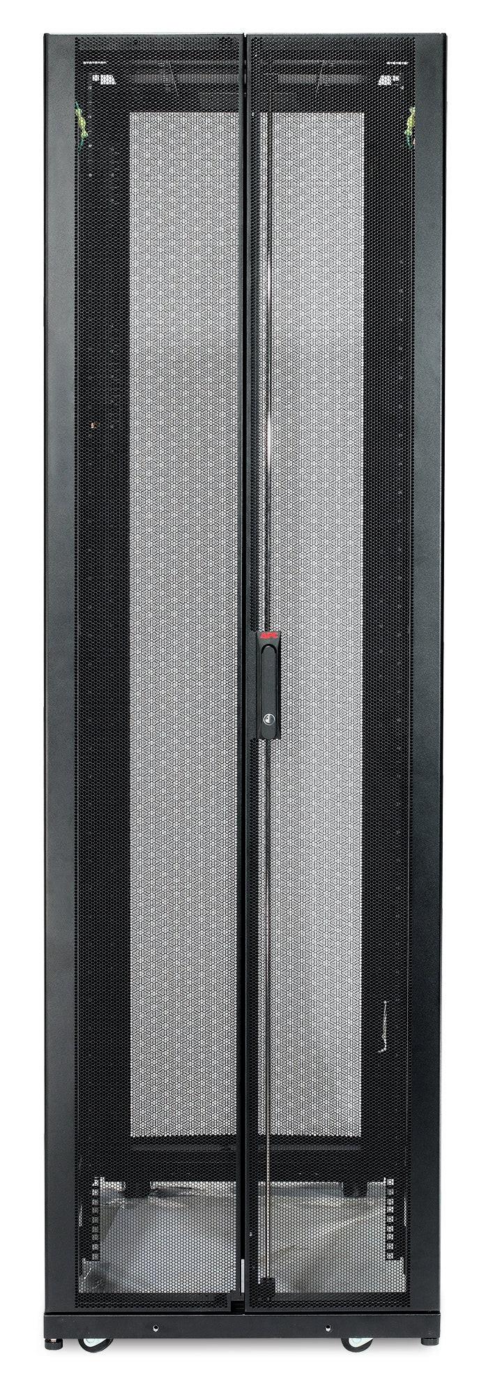 APC by Schneider Electric NetShelter 42U Enclosed Cabinet Rack Cabinet for Storage, Server - 482.60 mm Rack Width - Black - TAA Compliant