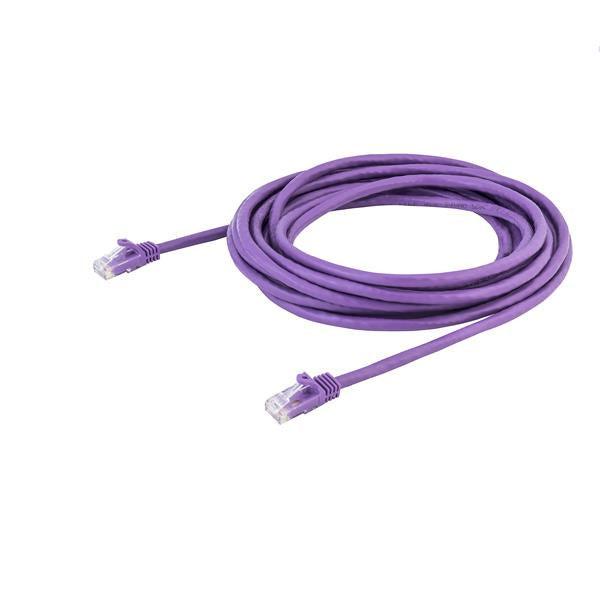 StarTech 5m CAT6 Ethernet Cable - Purple Snagless Gigabit - 100W PoE UTP 250Mhz Category 6 Patch Cord UL Certified Wiring/TIA