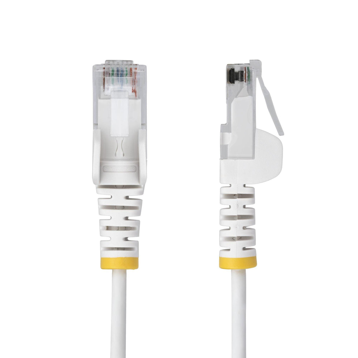 StarTech 2.5m White Slim CAT6 Ethernet Cable, Snagless RJ45, UTP, LSZH, 28AWG Pure Bare Copper, Slim Network Patch Cord