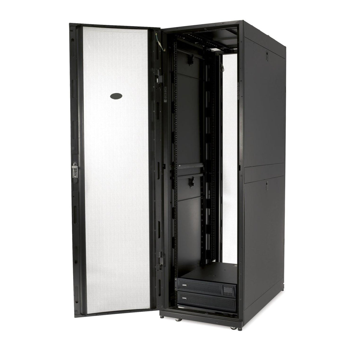 Schneider Electric NetShelter SX 42U Floor Standing Rack Cabinet - 482.60 mm Rack Width - Black - TAA Compliant