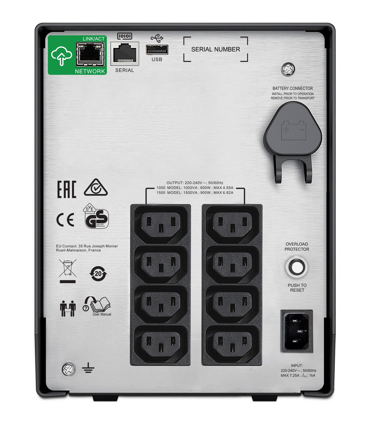 APC by Schneider Electric Smart-UPS Line-interactive UPS - 1.50 kVA/900 W