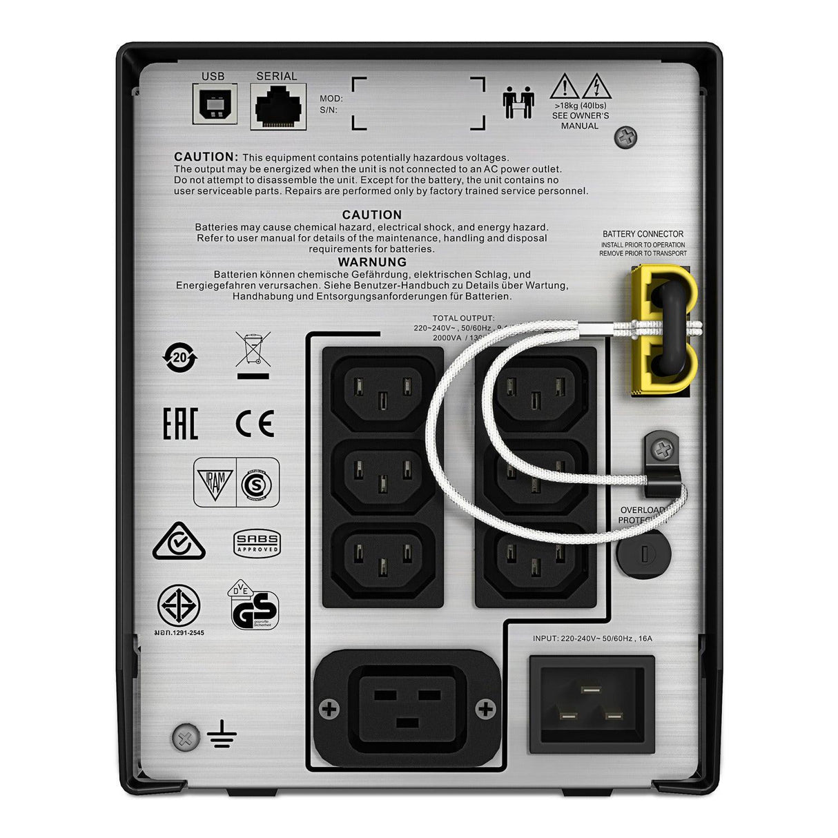 APC by Schneider Electric Smart-UPS Line-interactive UPS - 2 kVA/1.30 kW