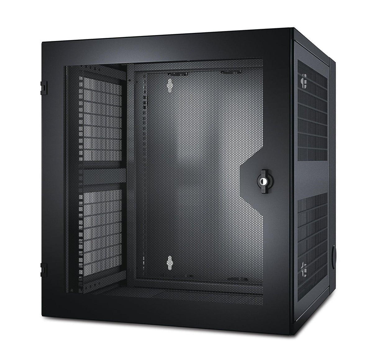 APC by Schneider Electric NetShelter WX 13U Wall Mountable Rack Cabinet for Networking, Airflow System - 482.60 mm Rack Width - Black