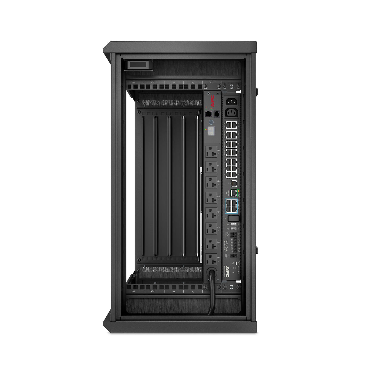 APC by Schneider Electric NetShelter WX AR106VI 6U Wall Mountable Rack Cabinet for Networking, Converged Infrastructure, Storage, Server, Airflow System - 482.60 mm Rack Width x 762 mm Rack Depth -