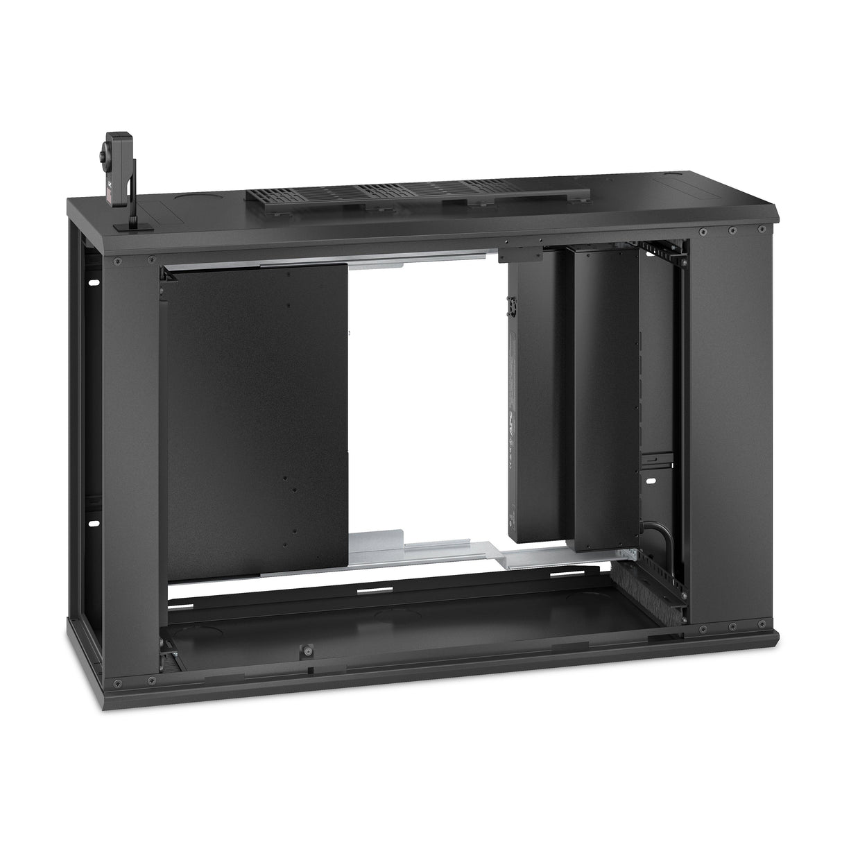 APC by Schneider Electric NetShelter WX AR106VI 6U Wall Mountable Rack Cabinet for Networking, Converged Infrastructure, Storage, Server, Airflow System - 482.60 mm Rack Width x 762 mm Rack Depth -