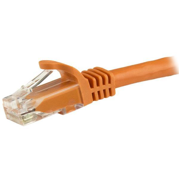 StarTech 1.5m CAT6 Ethernet Cable - Orange Snagless Gigabit - 100W PoE UTP 250Mhz Category 6 Patch Cord UL Certified Wiring/TIA