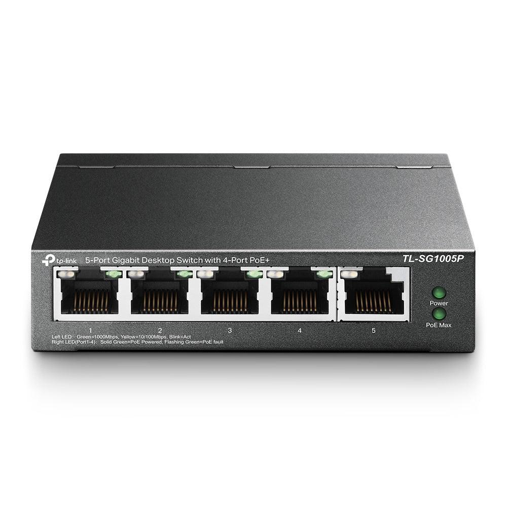 TP-Link JetStream TL-SG1005P 5 Ports Ethernet Switch - Gigabit Ethernet - 10/100/1000Base-T