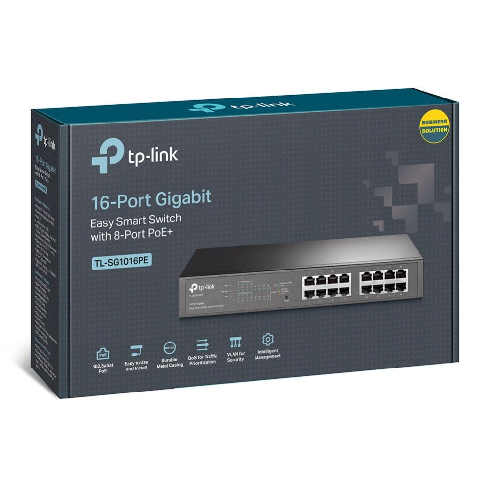 TP-Link TL-SG1016PE 16 Ports Manageable Ethernet Switch - Gigabit Ethernet - 10/100/1000Base-T