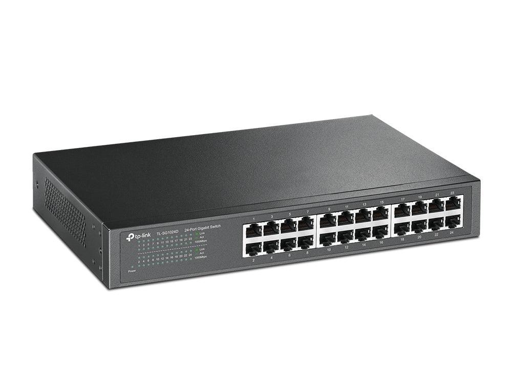 TP-Link TL-SG1024D 24 Ports Ethernet Switch - Gigabit Ethernet, Fast Ethernet - 10/100/1000Base-T