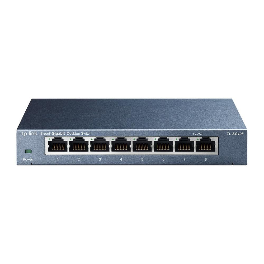 TP-Link TL-SG108 8 Ports Ethernet Switch - Gigabit Ethernet - 10/100/1000Base-T