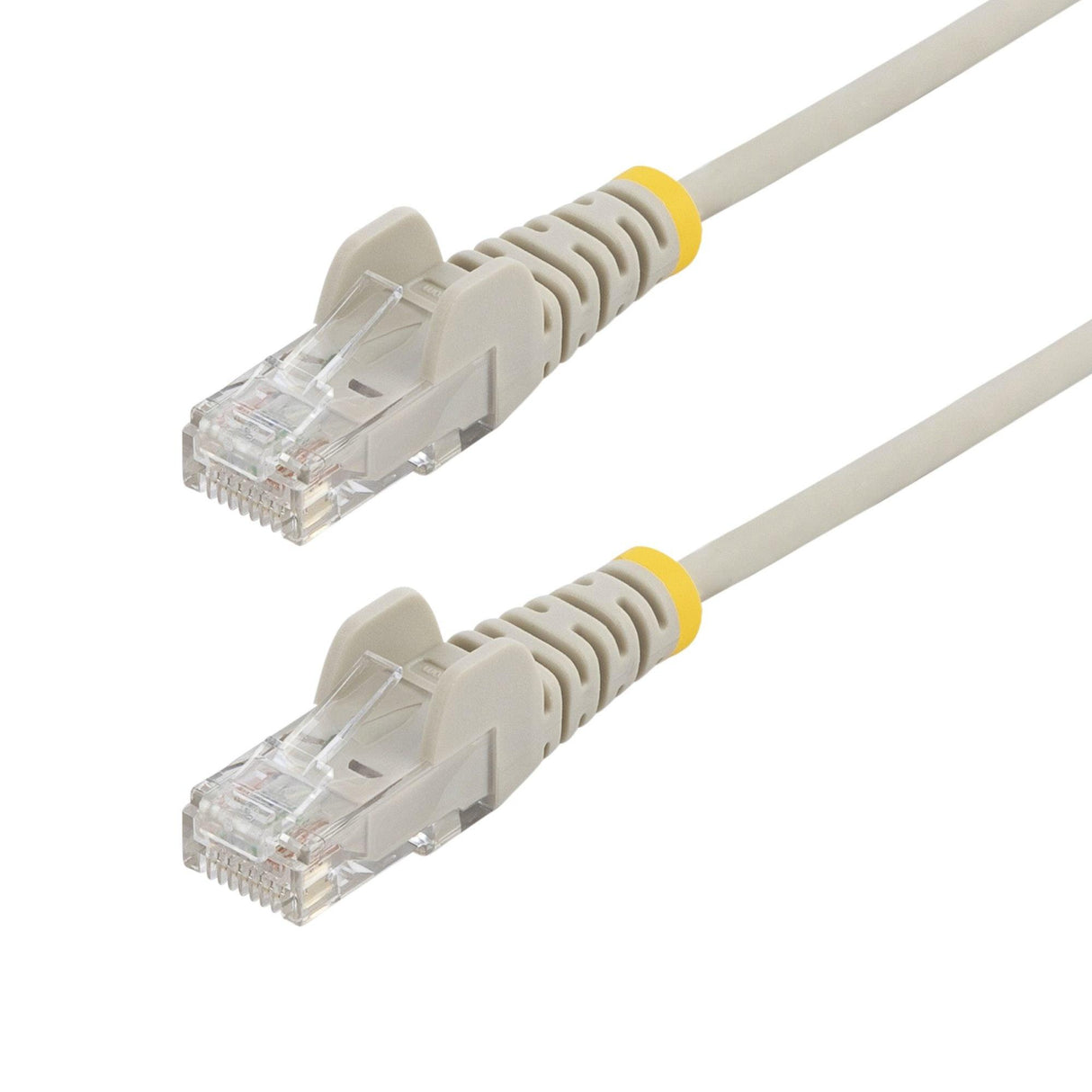 StarTech 15m Gray Slim CAT6 Ethernet Cable, Snagless RJ45, UTP, LSZH, 28AWG Pure Bare Copper, Slim Network Patch Cord
