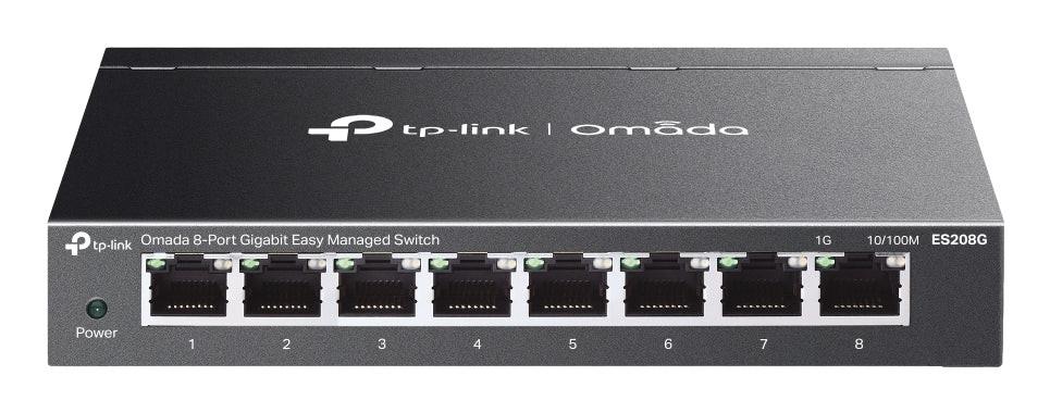 Omada ES208G 8 Ports Manageable Ethernet Switch - Gigabit Ethernet - 10/100/1000Base-T