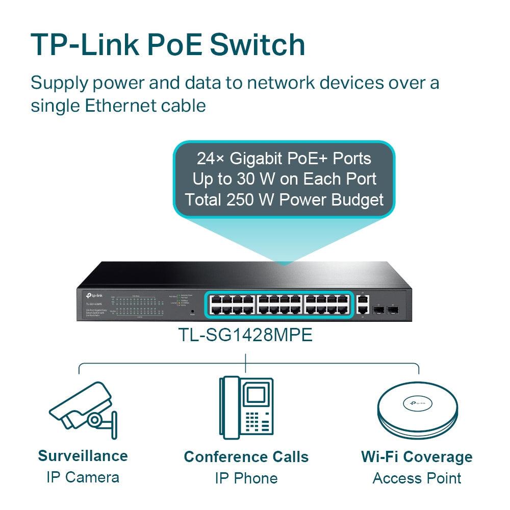 TP-Link EasySmart TL-SG1428PE 28 Ports Manageable Ethernet Switch