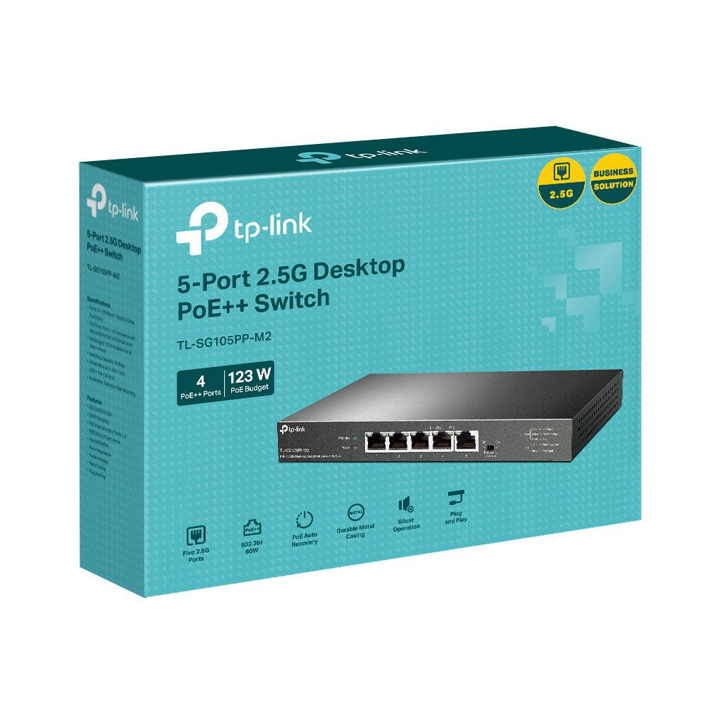 TP-Link TL-SG105PP-M2 5.0 Ports Ethernet Switch - 2.5 Gigabit Ethernet - 2.5GBase-T