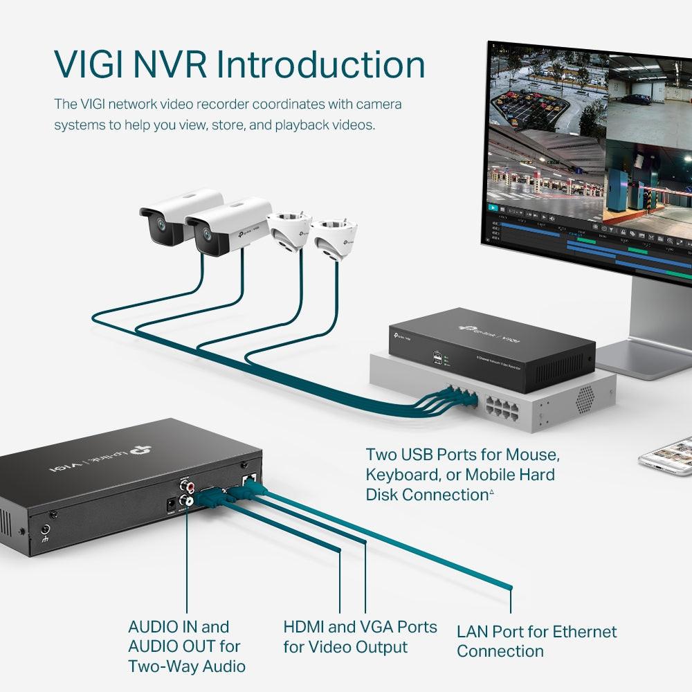 VIGI VIGI NVR1008H 8 Channel Wired Video Surveillance Station