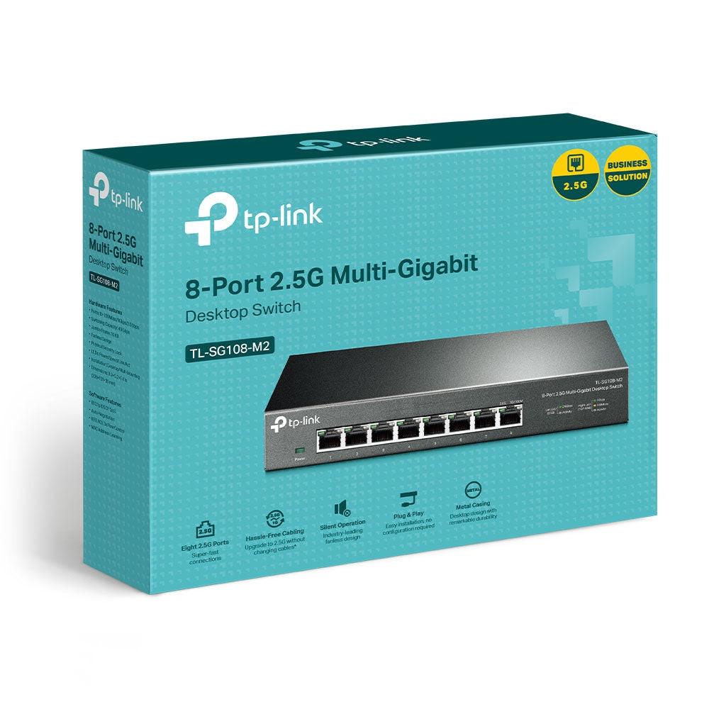 TP-Link TL-SG108-M2 8 Ports Ethernet Switch - 2.5 Gigabit Ethernet - 2.5GBase-T