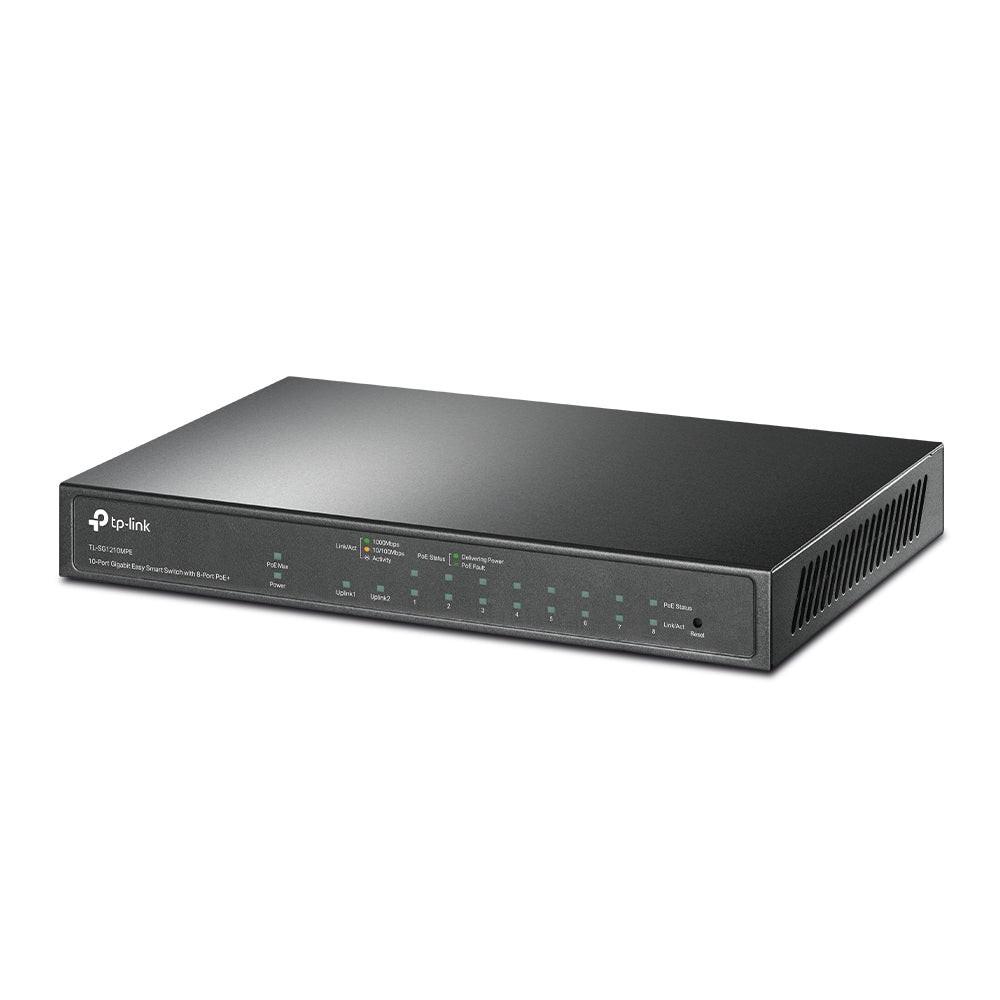 TP-Link EasySmart TL-SG1210MPE 10 Ports Manageable Ethernet Switch - Gigabit Ethernet - 10/100/1000Base-T, 1000Base-X
