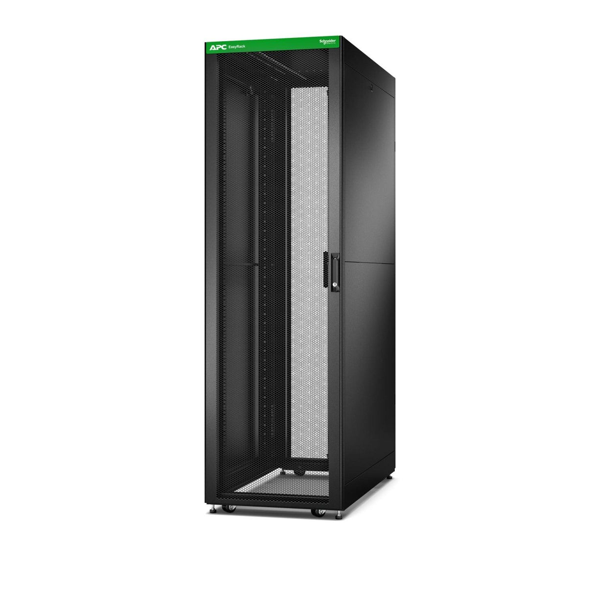 APC by Schneider Electric Easy Rack 42U Floor Standing Enclosed Cabinet Rack Cabinet - 482.60 mm Rack Width x 838.20 mm Rack Depth - Black