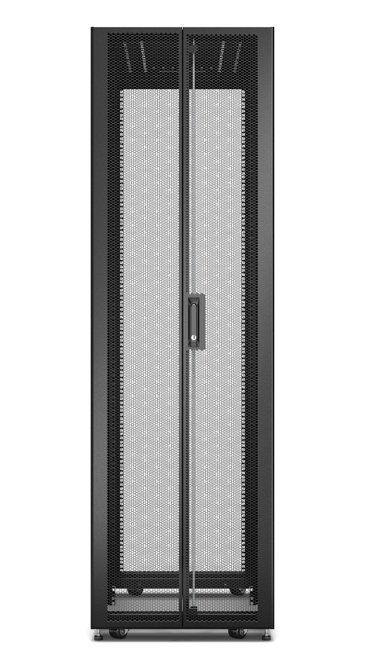 APC by Schneider Electric Easy Rack 42U Floor Standing Enclosed Cabinet Rack Cabinet - 482.60 mm Rack Width x 641.40 mm Rack Depth - Black