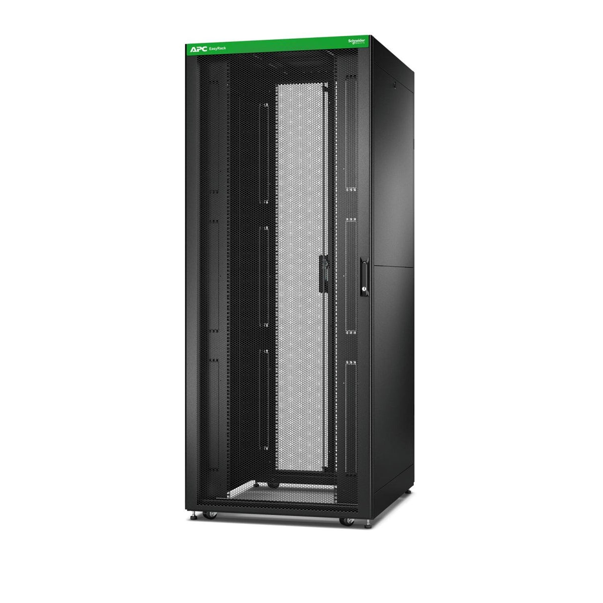 APC by Schneider Electric Easy 42U Floor Standing Enclosed Cabinet Rack Cabinet - 482.60 mm Rack Width x 838.20 mm Rack Depth - Black