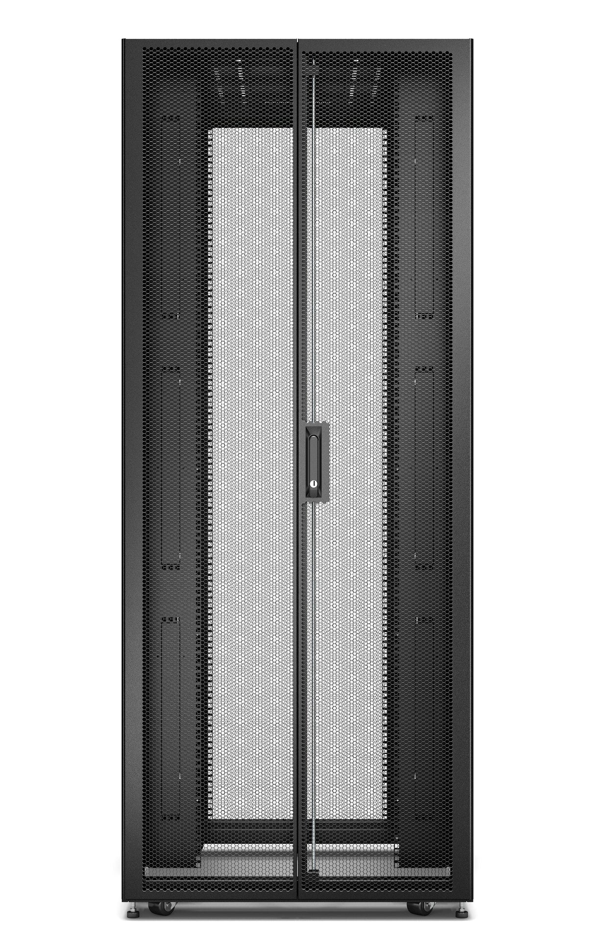 APC by Schneider Electric Easy 42U Floor Standing Enclosed Cabinet Rack Cabinet - 482.60 mm Rack Width x 838.20 mm Rack Depth - Black