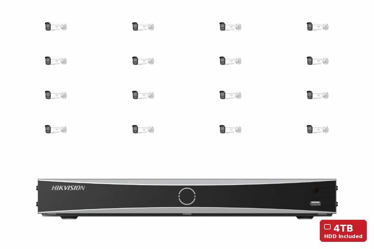 Hikvision 6MP ColorVu 3.0 Bullet 16-Camera Kit | 4TB HDD Pre-Installed