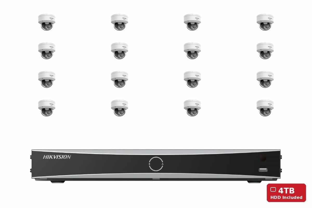 Hikvision 6MP ColorVu 3.0 Dome 16-Camera Kit | 4TB HDD Pre-Installed