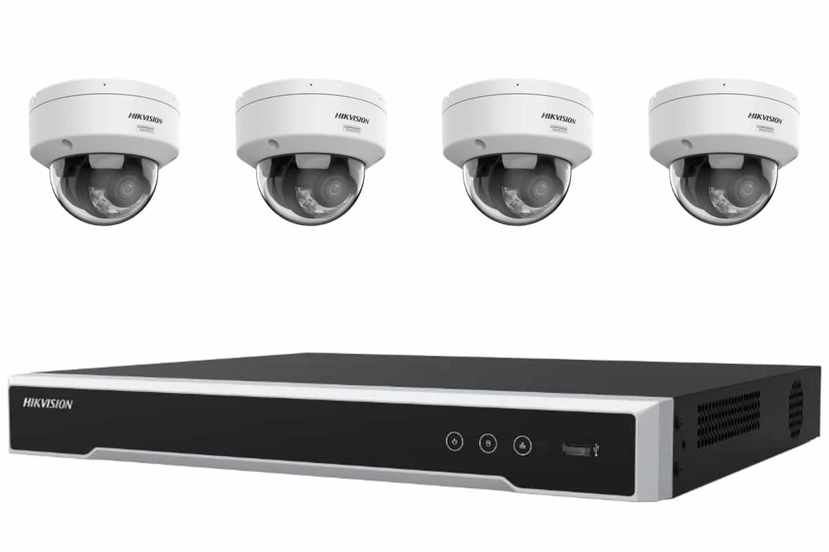 Hikvision 6MP ColorVu 3.0 4-Camera Mini Dome Kit