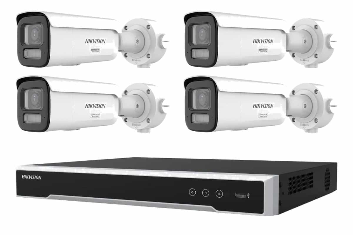 Hikvision 6MP ColorVu 3.0 Varifocal Pro Bullet 4-Camera Bullet Kit (No HDD)
